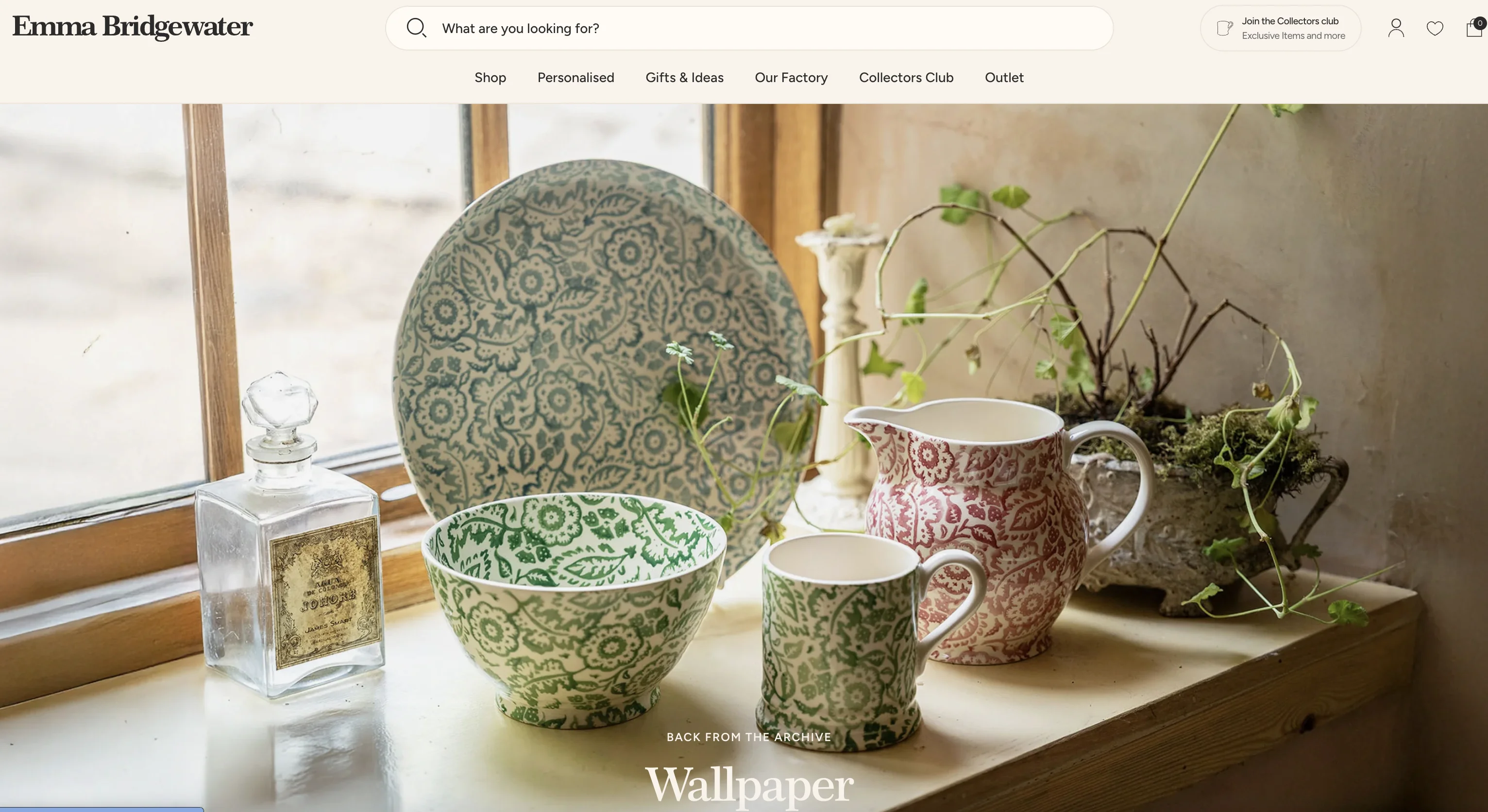 Bridgewater Pottery website screenshot